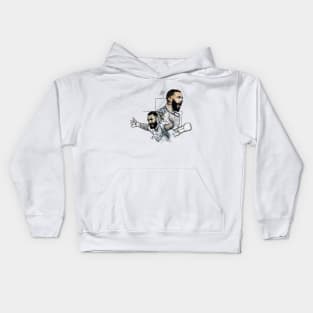 Karim Benzema on Sketch Art Kids Hoodie